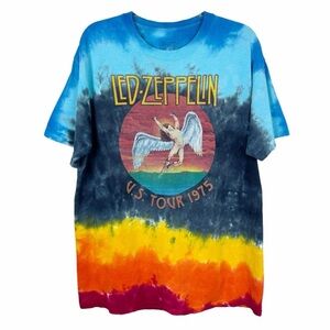 Led Zeppelin Tie Dye Graphic Band Tee Size Large